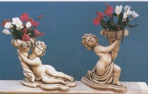 putti portavaso cornucopia