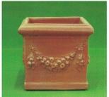 vaso quadrato festonato