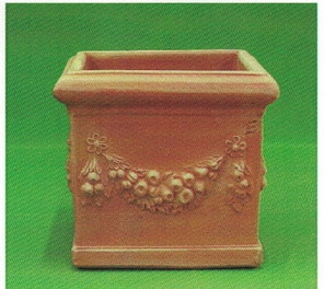 vaso quadrato festonato